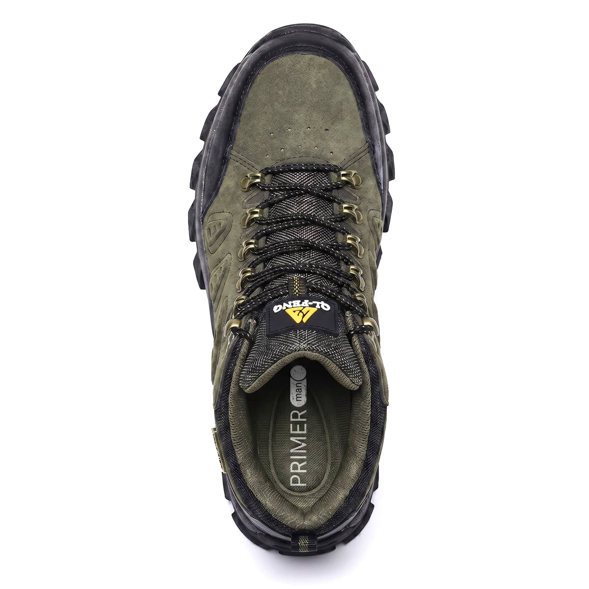 Terrain Leder-Wanderstiefel Wasserdicht Wanderschuhe Grün image 8