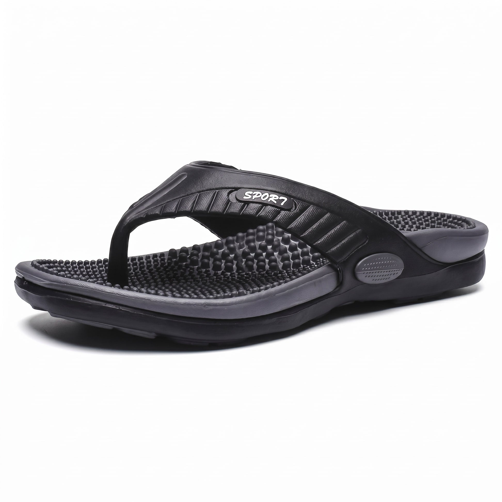 Sport Massage-Sandalen - Orthopädisch Recovery-Zehentrenner Schwarz