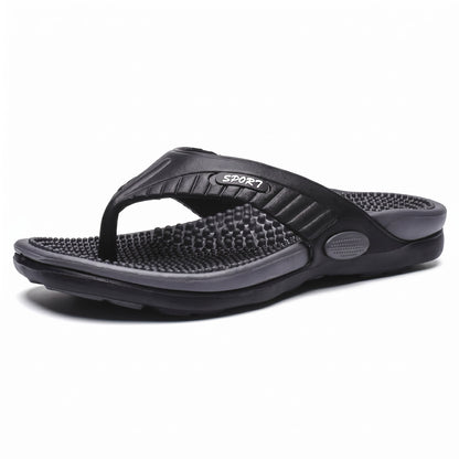 Sport Massage-Sandalen - Orthopädisch Recovery-Zehentrenner Schwarz