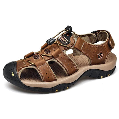 glide-leder-wandersandale-herren-braun Braun