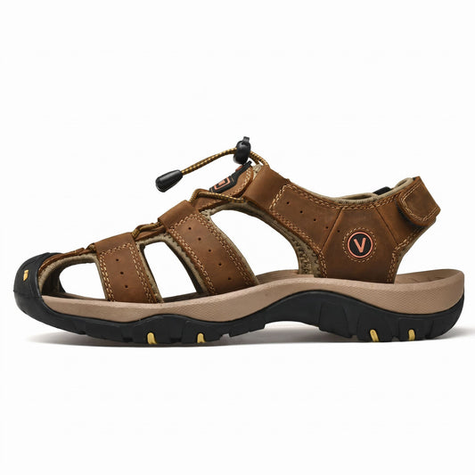 Glide Wandersandale Orthopädisch Leder Geruchshemmend Braun