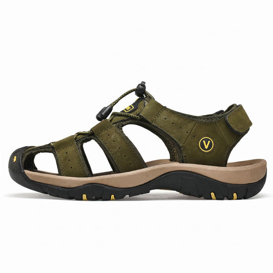 Glide Wandersandale Orthopädisch Leder Geruchshemmend Grün