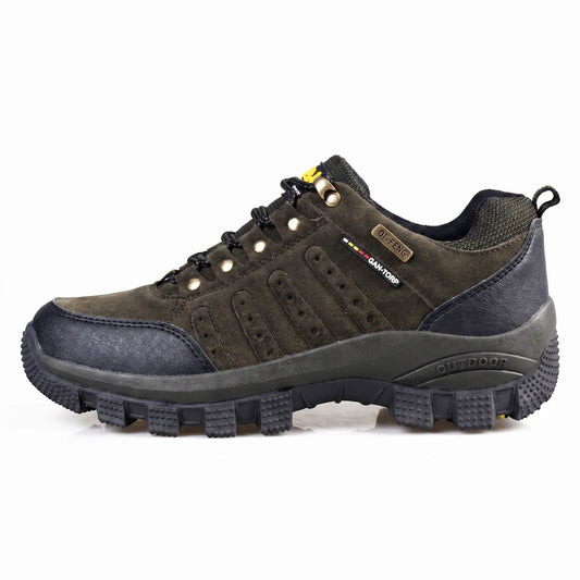 Terrain Leder-Wanderschuh Wasserdicht Trekking-Komfort Grün