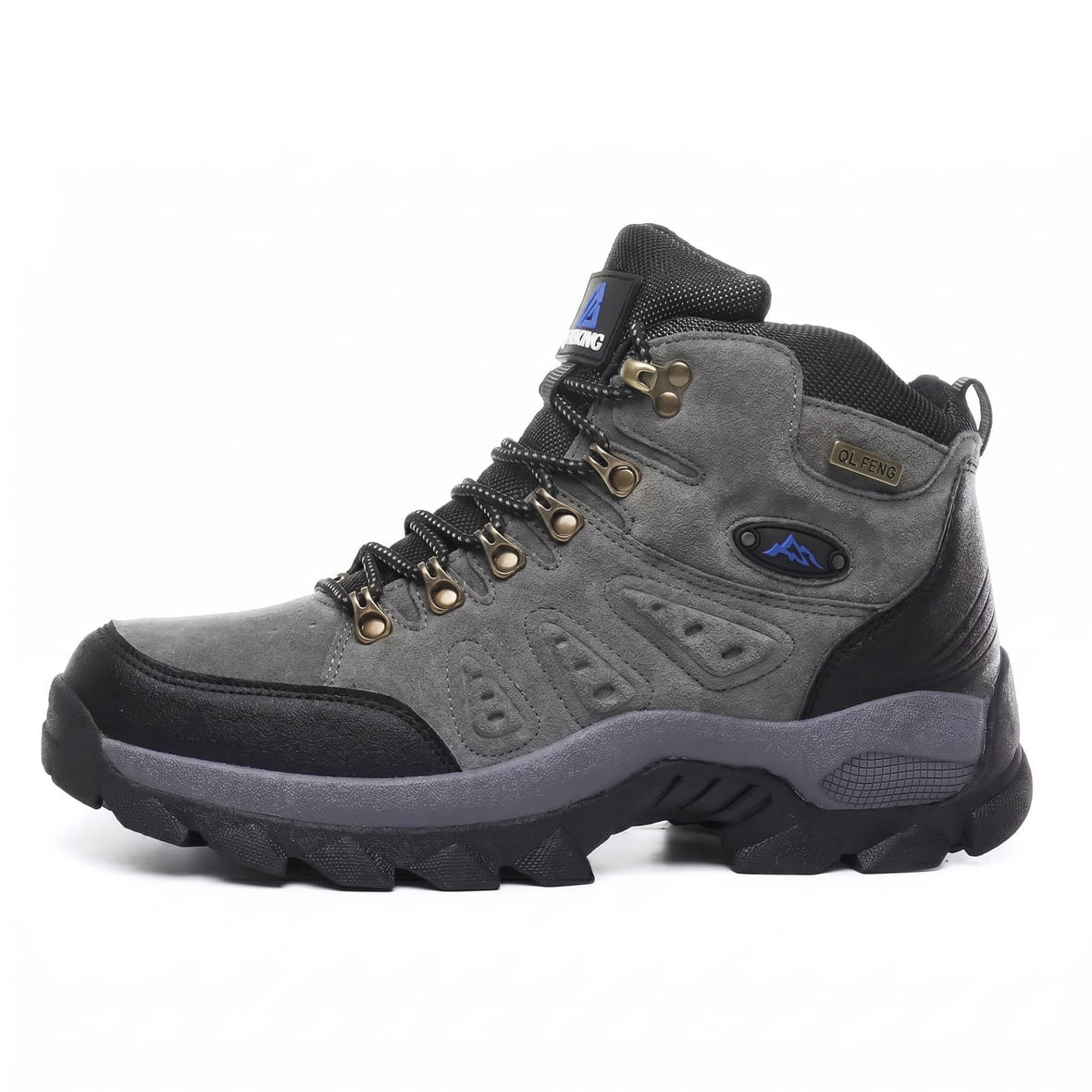 Terrain Leder-Wanderstiefel Wasserdicht Wanderschuhe Grau