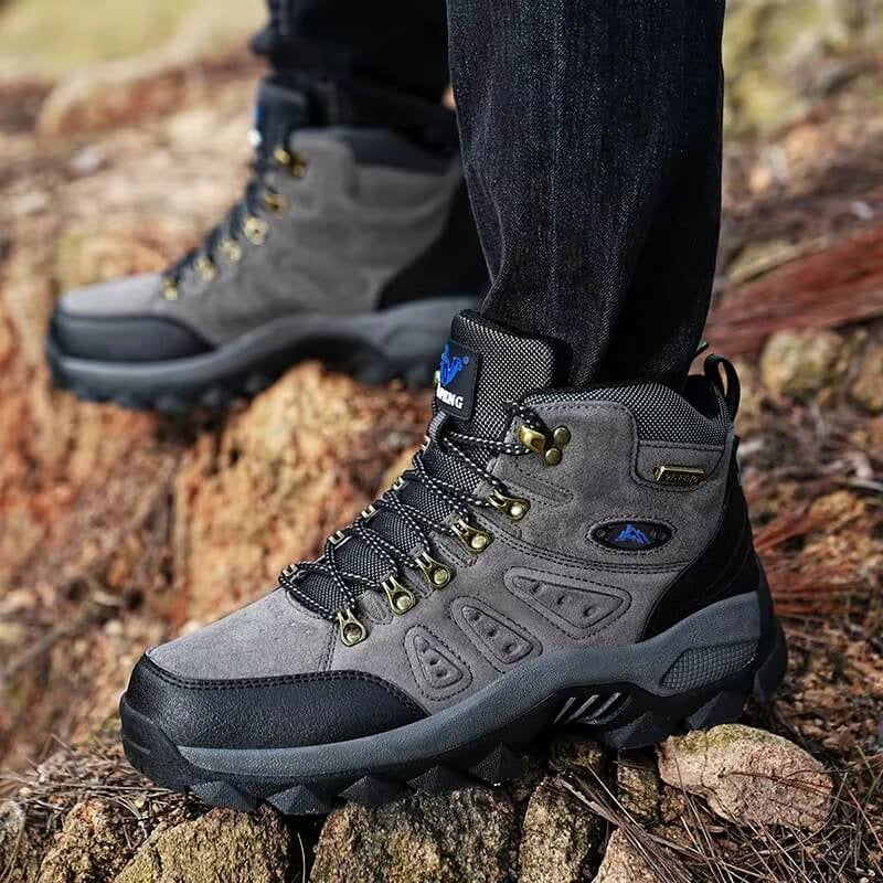 Terrain Leder-Wanderstiefel Wasserdicht Wanderschuhe Grau image 2