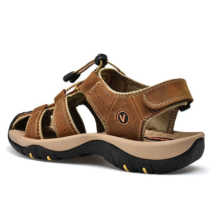 Glide Wandersandale Orthopädisch Leder Geruchshemmend Braun image 3