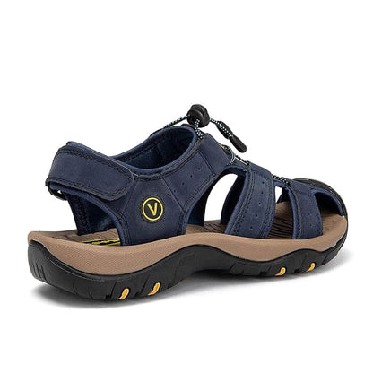 Glide Wandersandale Orthopädisch Leder Geruchshemmend Blau image 4