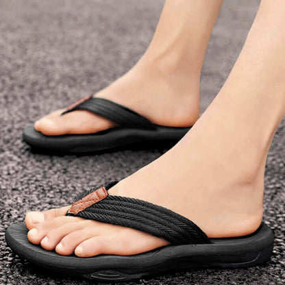 Titan Zehentrenner Orthopädische Fußgewölbe Recovery-Sandale Schwarz image 4