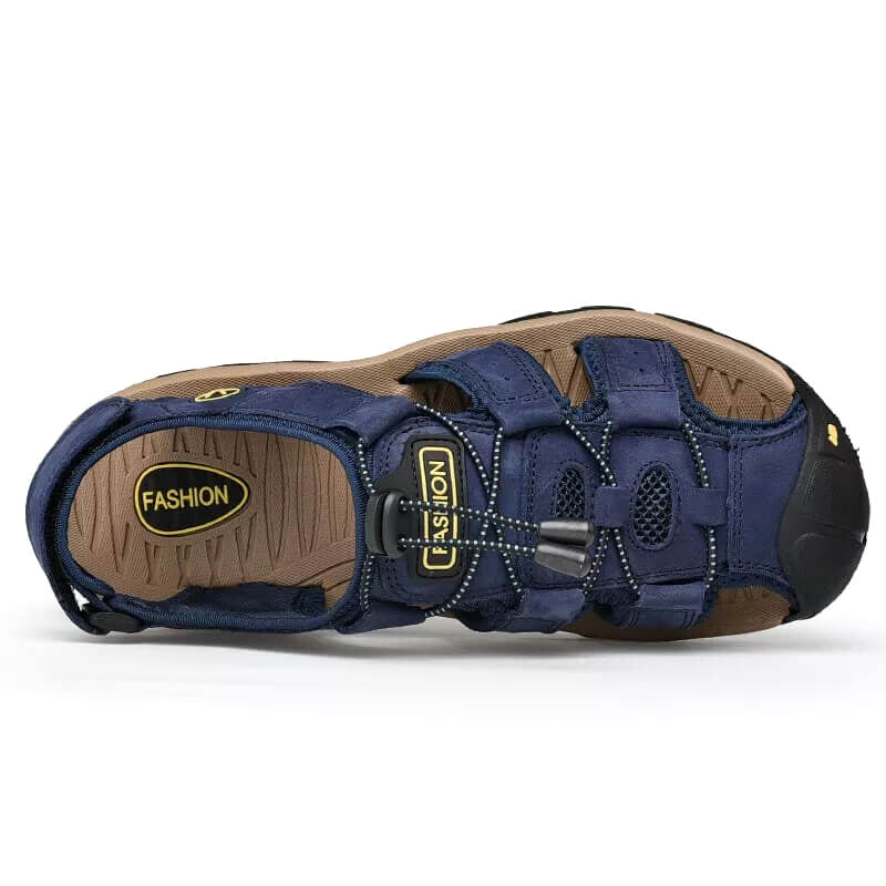 Glide Wandersandale Orthopädisch Leder Geruchshemmend Blau image 5