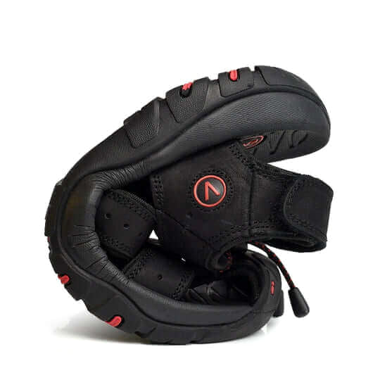 Glide Wandersandale Orthopädisch Leder Geruchshemmend Schwarz image 5