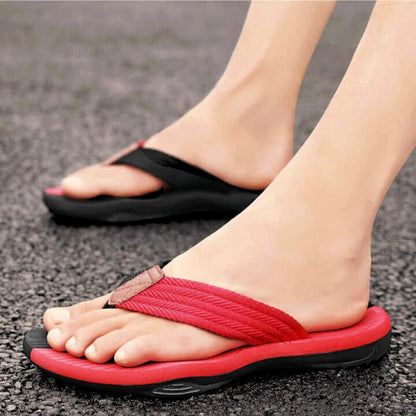 Titan Zehentrenner Orthopädische Fußgewölbe Recovery-Sandale Rot image 5