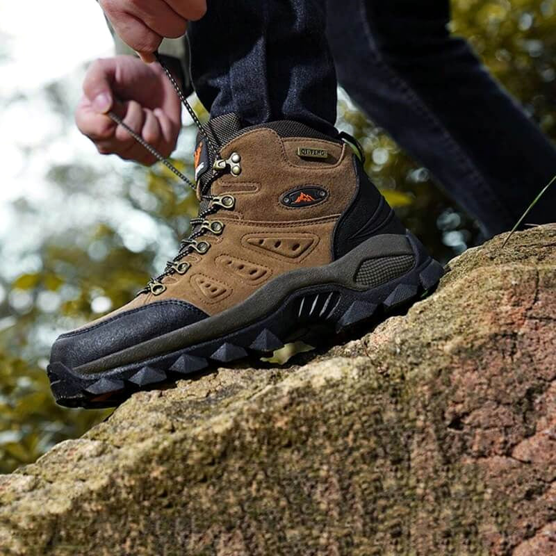 Terrain Leder-Wanderstiefel Wasserdicht Wanderschuhe Braun image 7