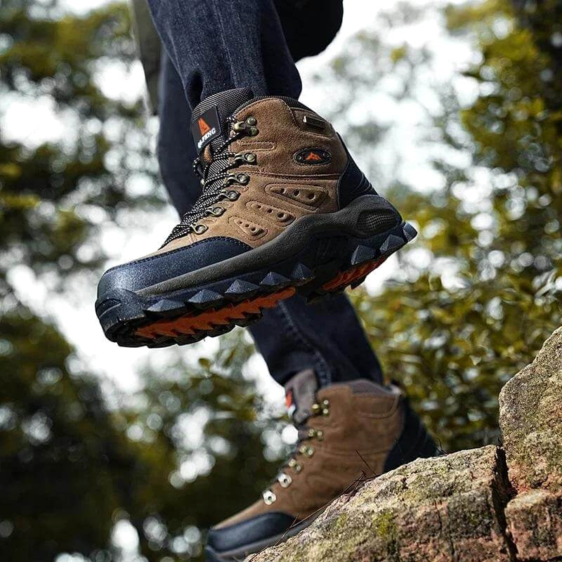Terrain Leder-Wanderstiefel Wasserdicht Wanderschuhe Grau image 7