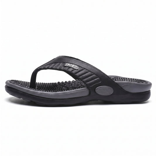 PremierMAN Sport Massage-Sandalen Recovery Schwarz