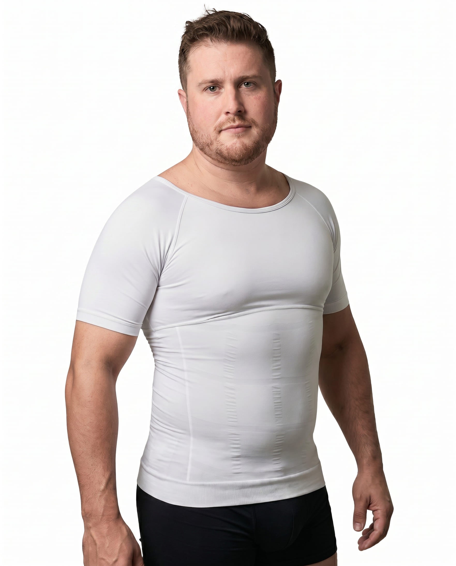 Primer Kompressionsshirt Unterhemd Anti Schweiß Weiß