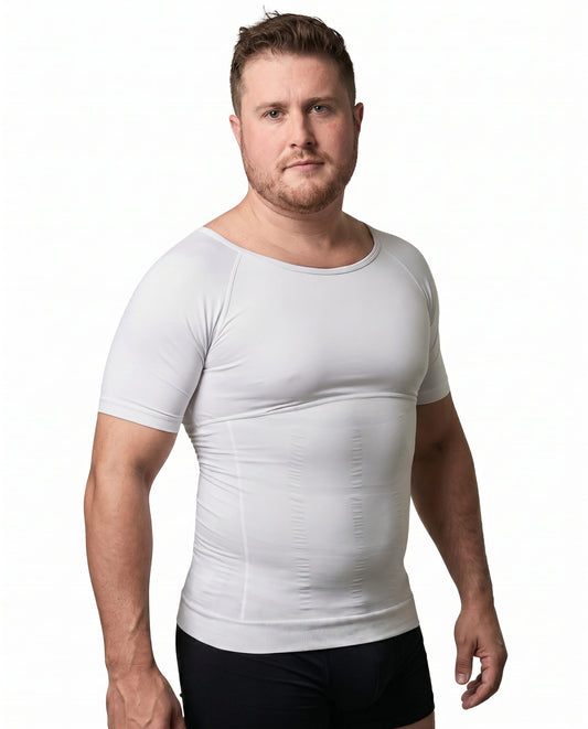 Primer Kompressionsshirt Unterhemd Anti Schweiß Weiß